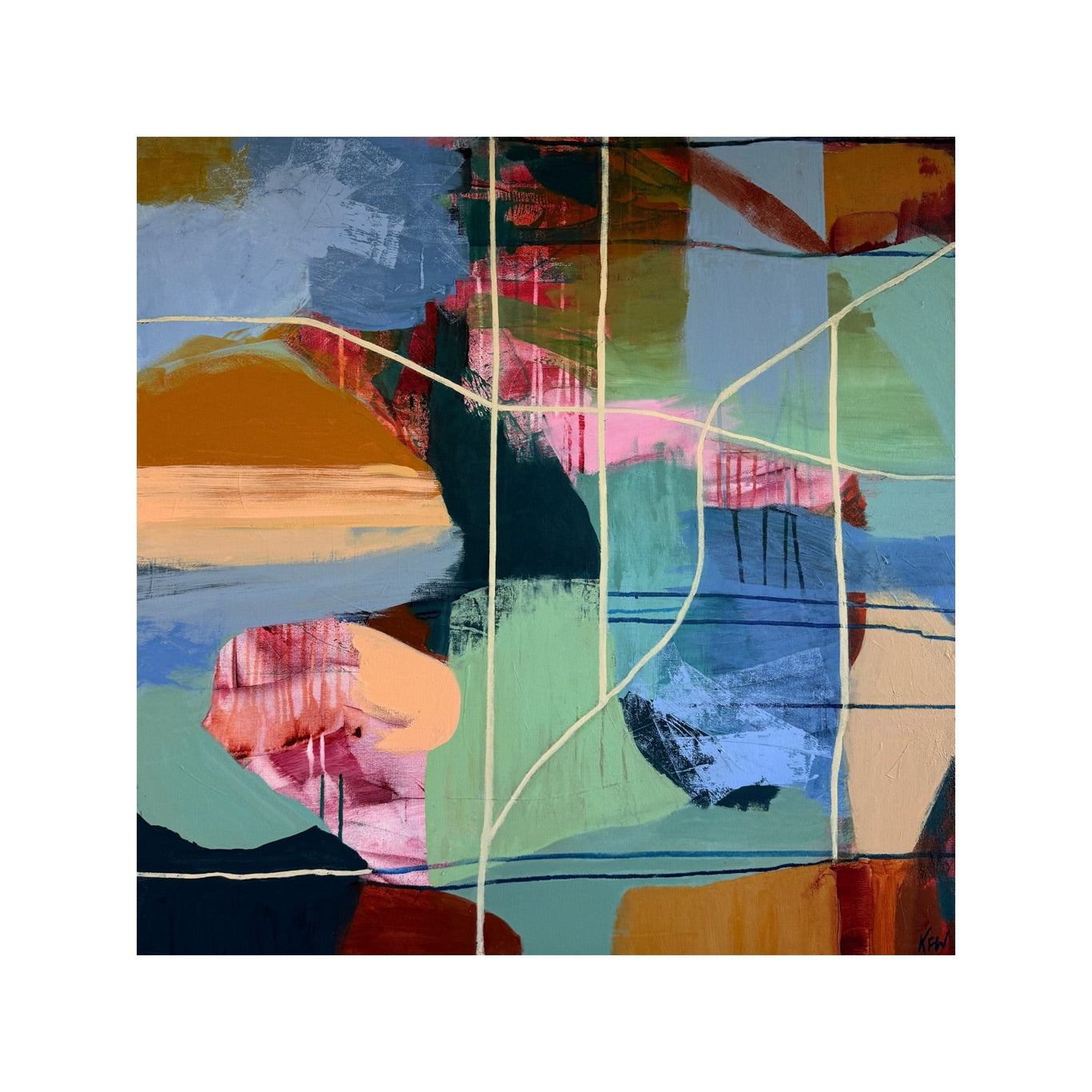 “Reminiscence” an original abstract painting by Kasey Wanford