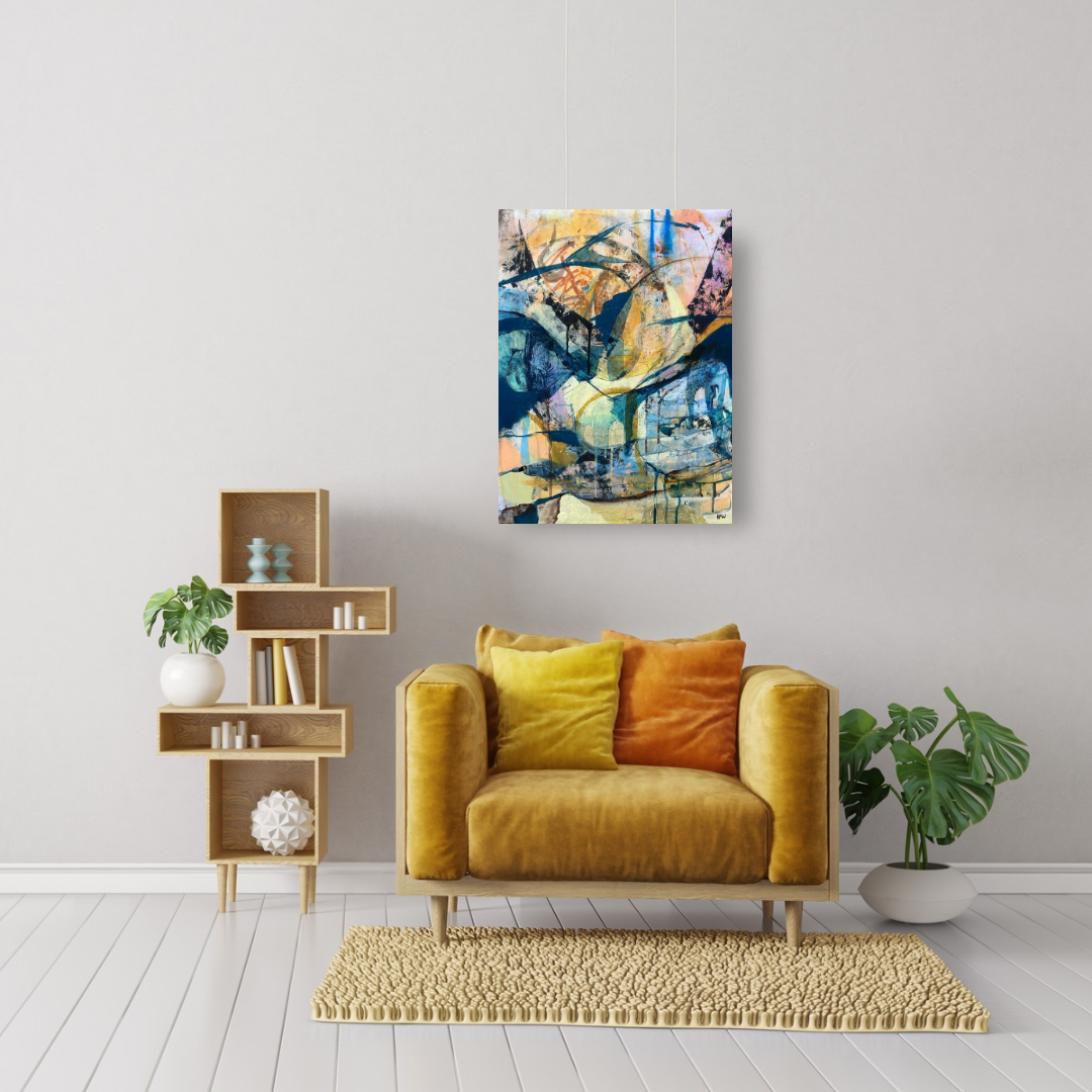 “Race to the Finish” Original Abstract Painting by Kasey Wanford