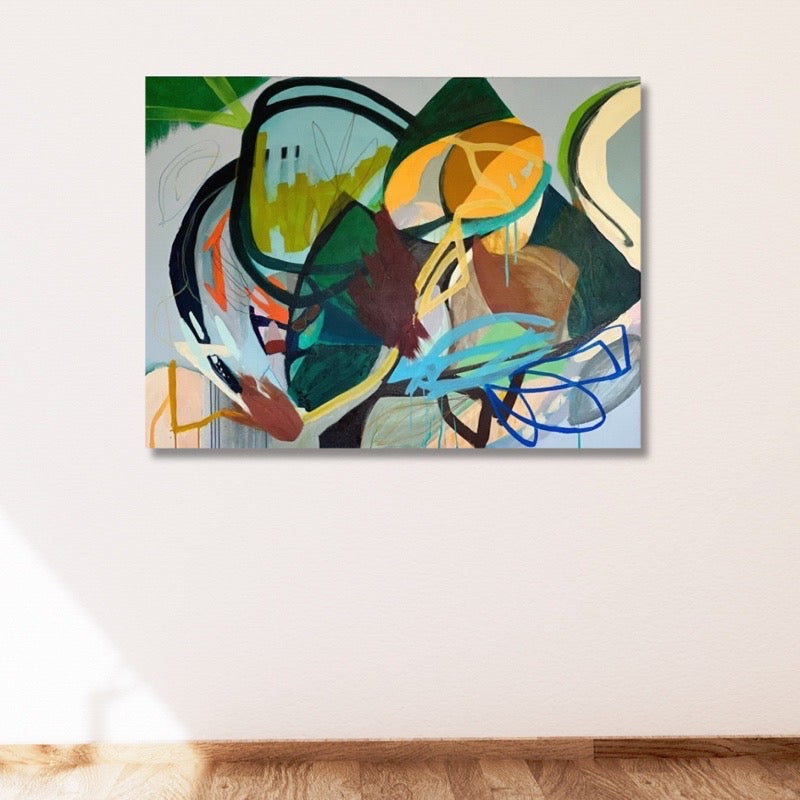 "It Might Be Your Lenses" Original Abstract Acrylic Painting on Canvas, 40x30