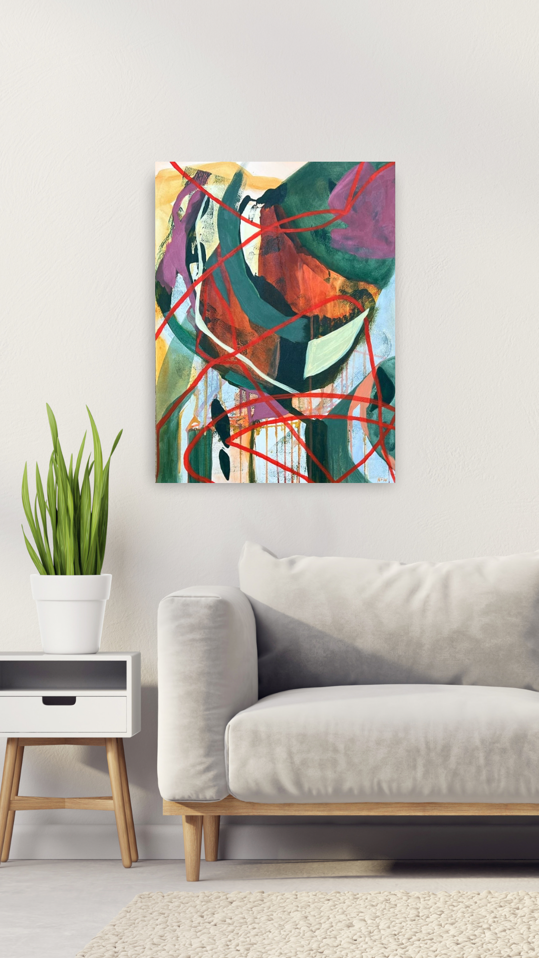 "Gordian Knot" original abstract painting by Kasey Wanford
