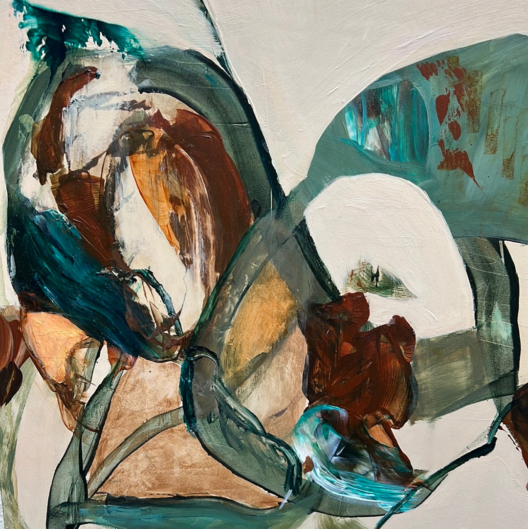"Possible Outcomes" Original Abstract Acrylic Painting on Panel, 16x12