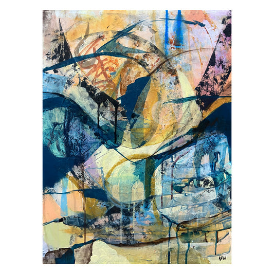 “Race to the Finish” Original Abstract Painting by Kasey Wanford