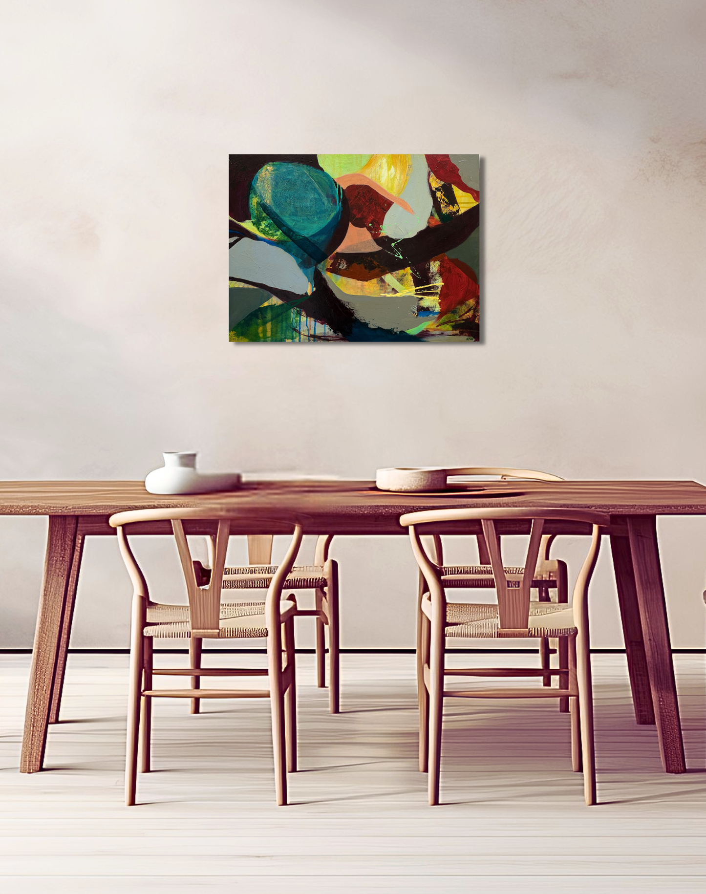 “Opposing Viewpoints” Original Abstract Painting by Kasey Wanford