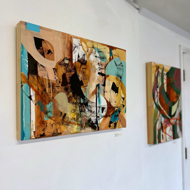 "Espadrille" Original Abstract Acrylic Painting on Panel, 24x18