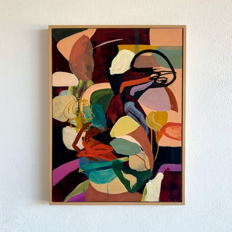 "Attach and Retract” Original Abstract Painting by Kasey Wanford