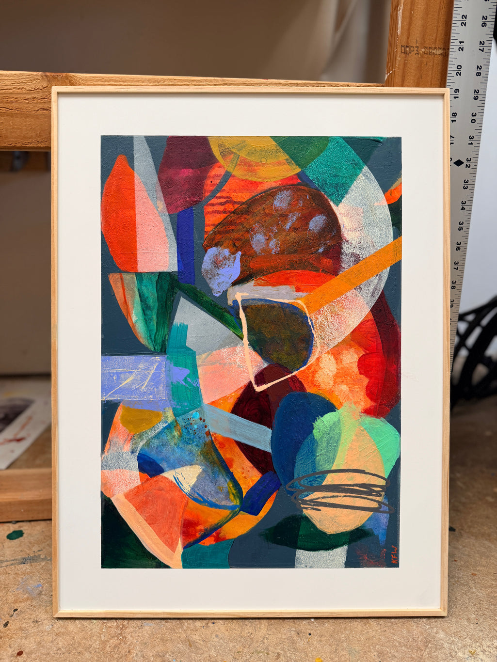 "Layercake" Original Abstract Acrylic Painting on Panel, 18x24