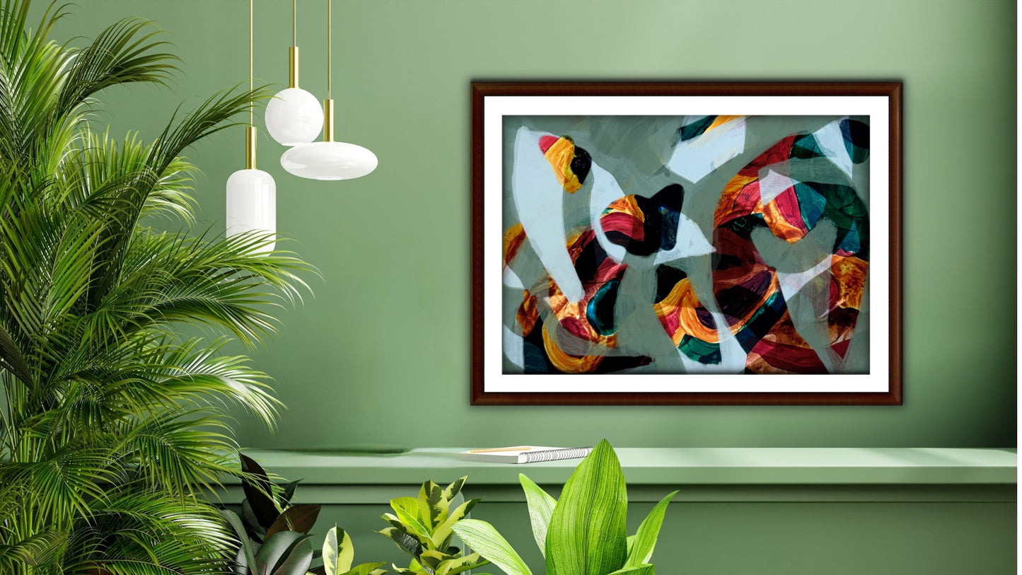 "Set a Backfire" Abstract Fine Art Print, 11×14