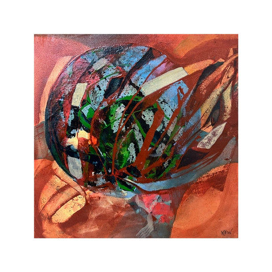 "Worlds Apart" Original 8x8 Art by Kasey Wanford