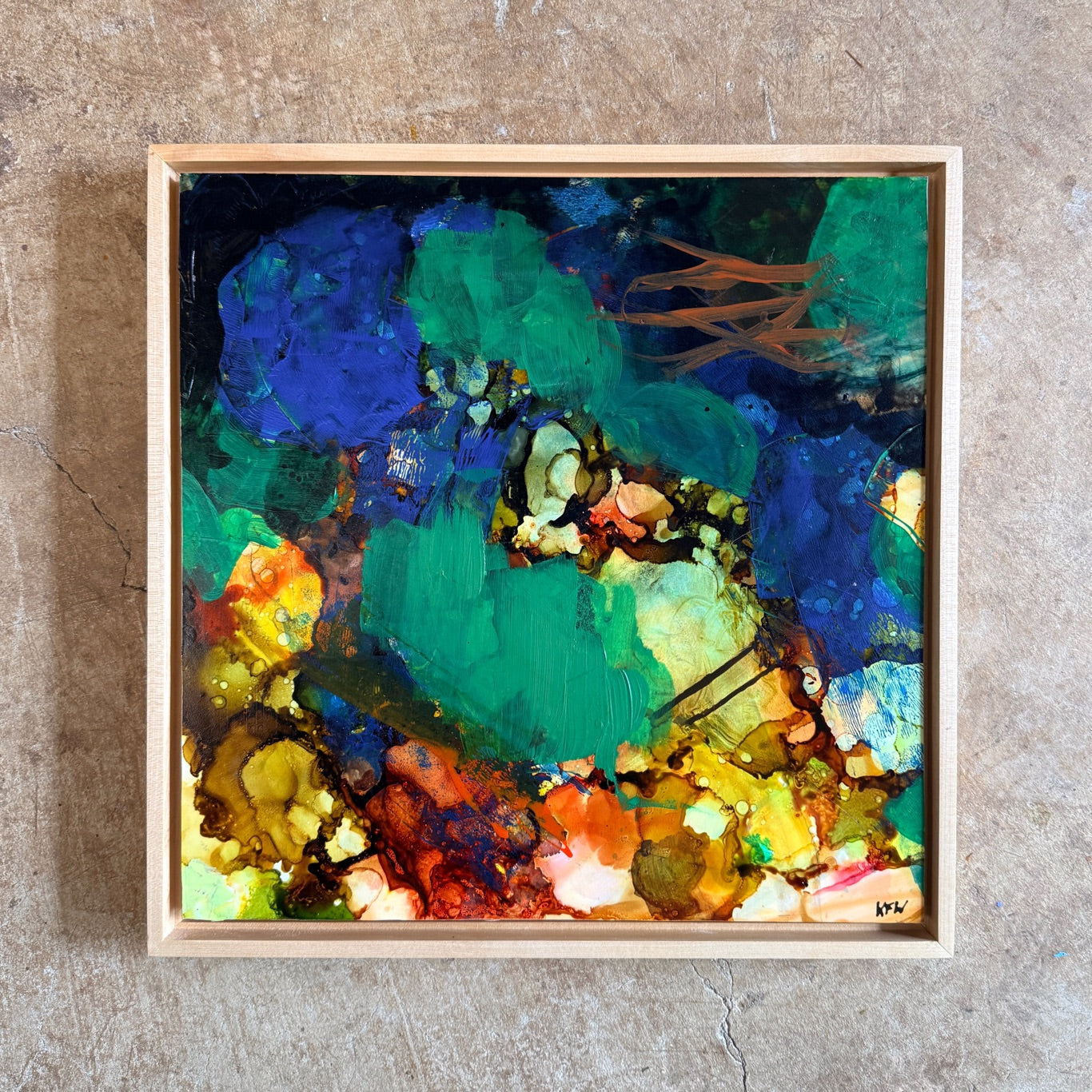 “Last Call” An original abstract painting by Kasey Wanford