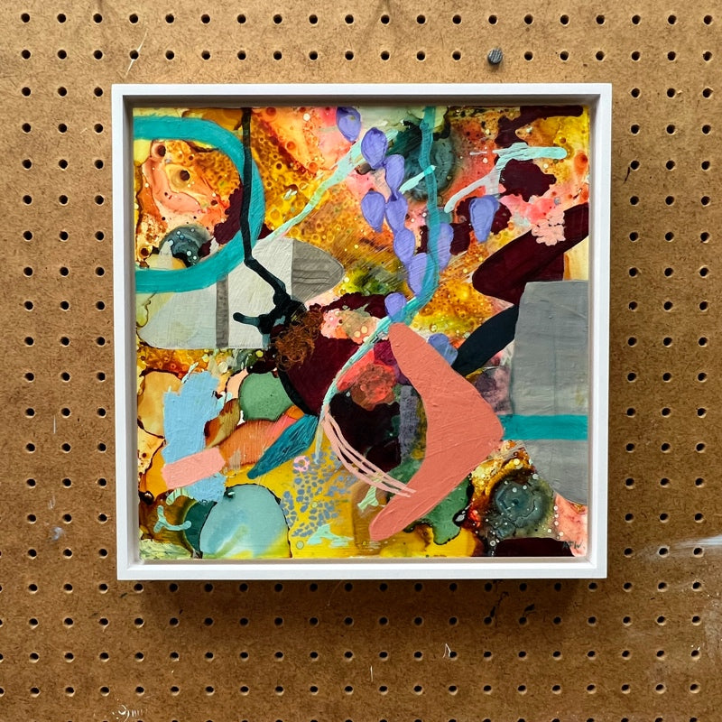 "New Love" Original Abstract Acrylic Painting on Panel, 12x16
