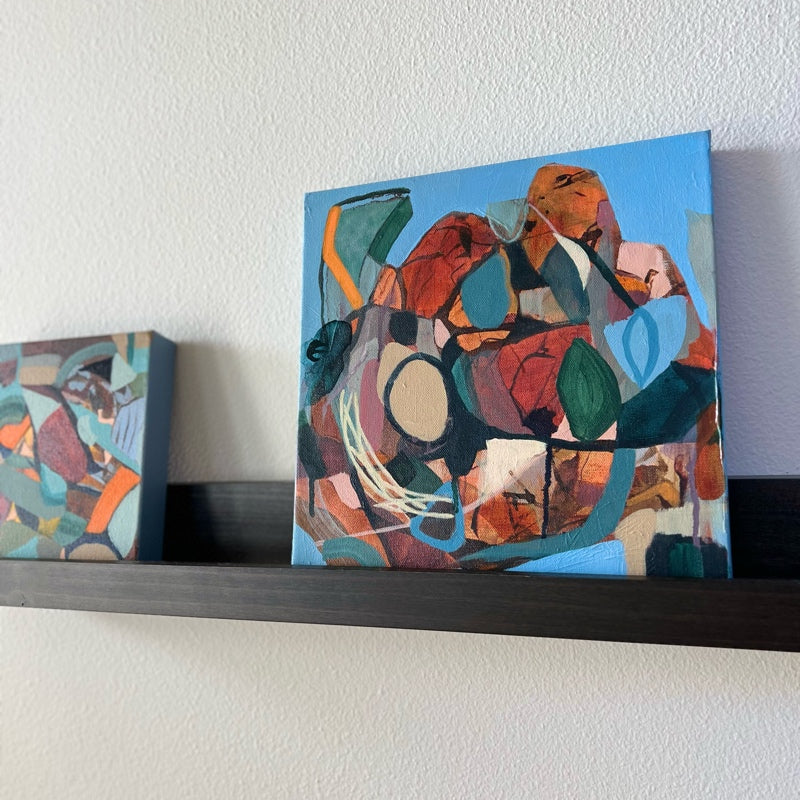 Blue and tans art piece