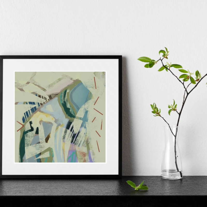 "Good Dog" Abstract Fine Art Print, 12×12