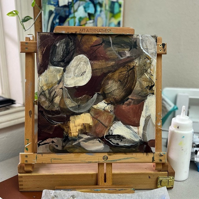 “Obrigada" Original abstract painting by Kasey Wanford