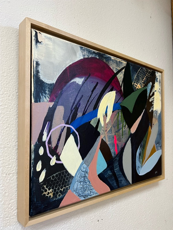 "Racking up the Reasons" Original Abstract Acrylic Painting on Canvas, 12x16