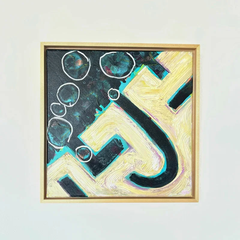 "New Tilt, Same Rise" Original Abstract Acrylic Painting on Canvas, 12x12