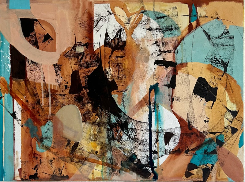 “Espadrille" original abstract painting by Kasey Wanford