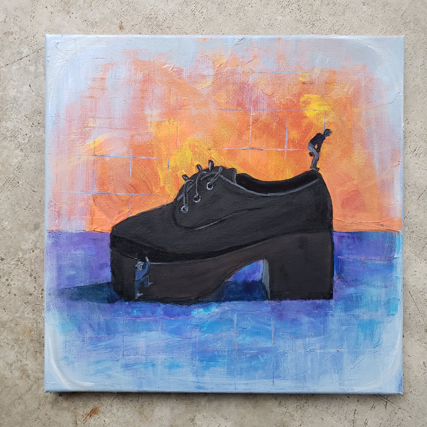 "Platform Dependency" original painting by Kasey Wanford