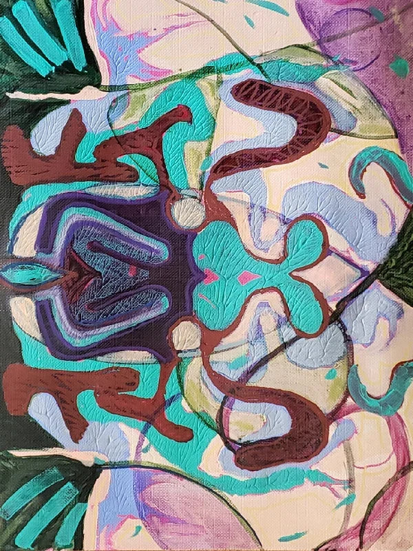 "Mantra" original painting by Kasey Wanford, original abstract acrylic painting on paper