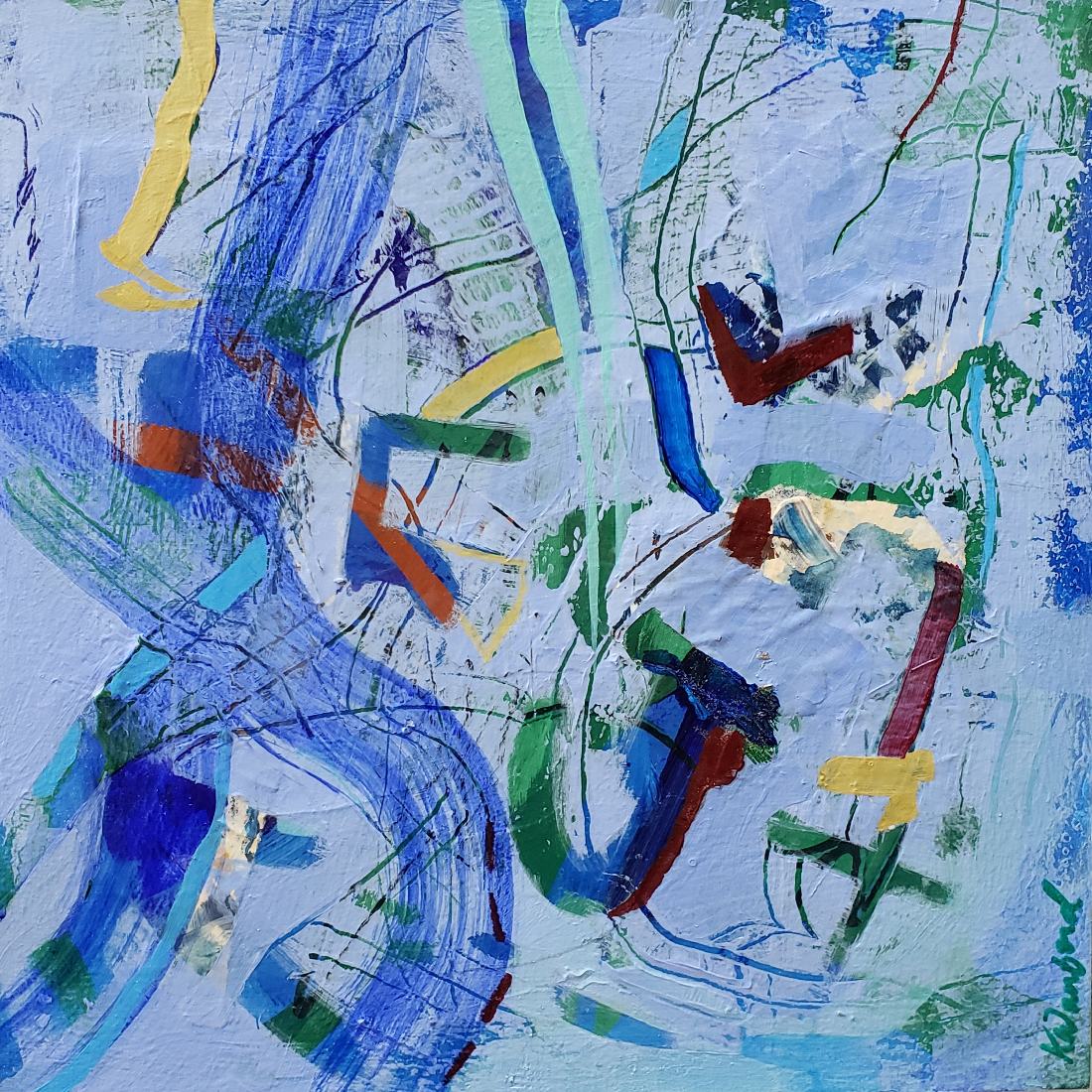"Blue Decisions" Original abstract painting