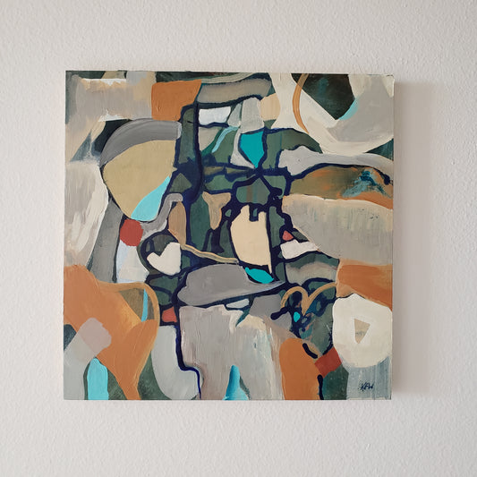 "Listening to Wilco" abstract original painting by Kasey Wanford