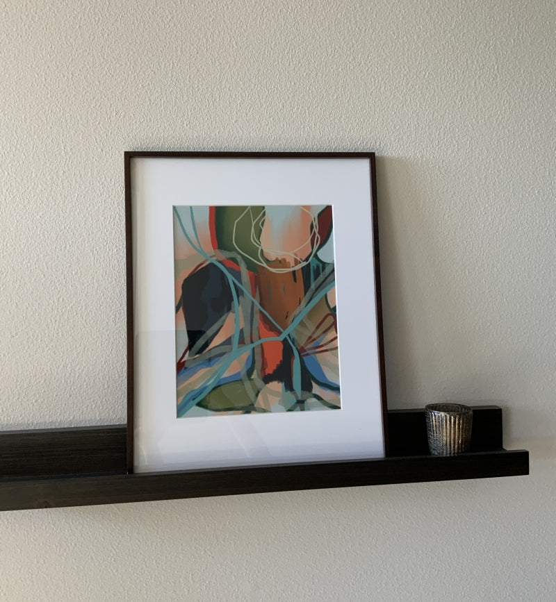 "Happy To See U" abstract by Kasey Wanford. Signed and numbered print
