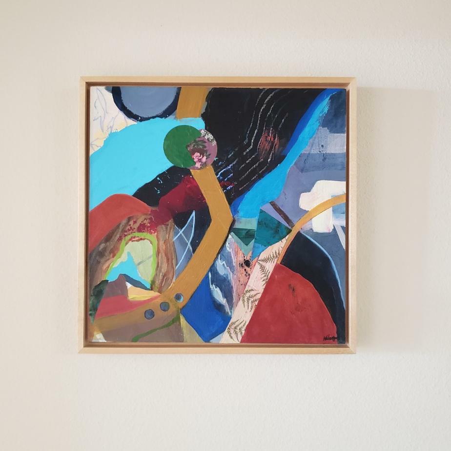 "Left you at the Motorlodge" original abstract art by Kasey Wanford