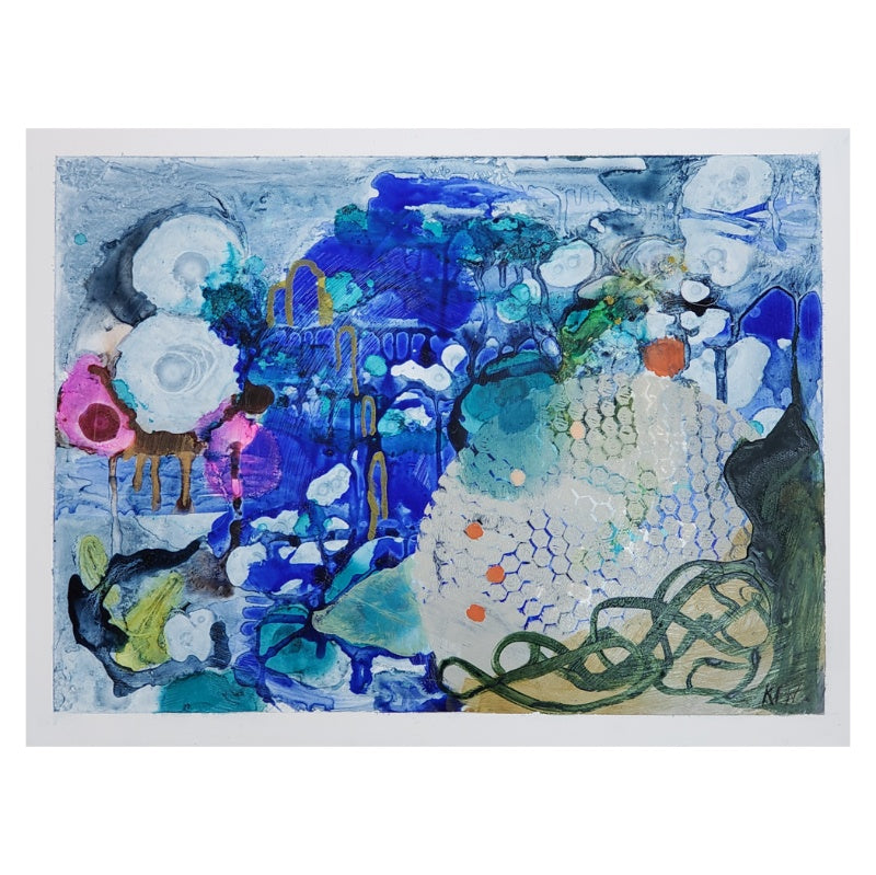 "Many Planets" original painting by Kasey Wanford