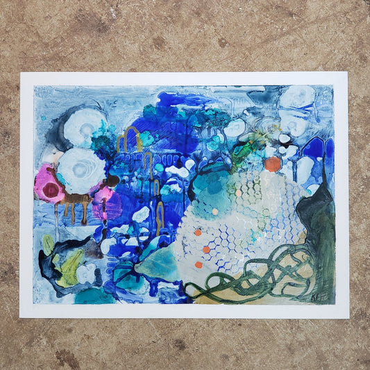 "Many Planets" original painting by Kasey Wanford