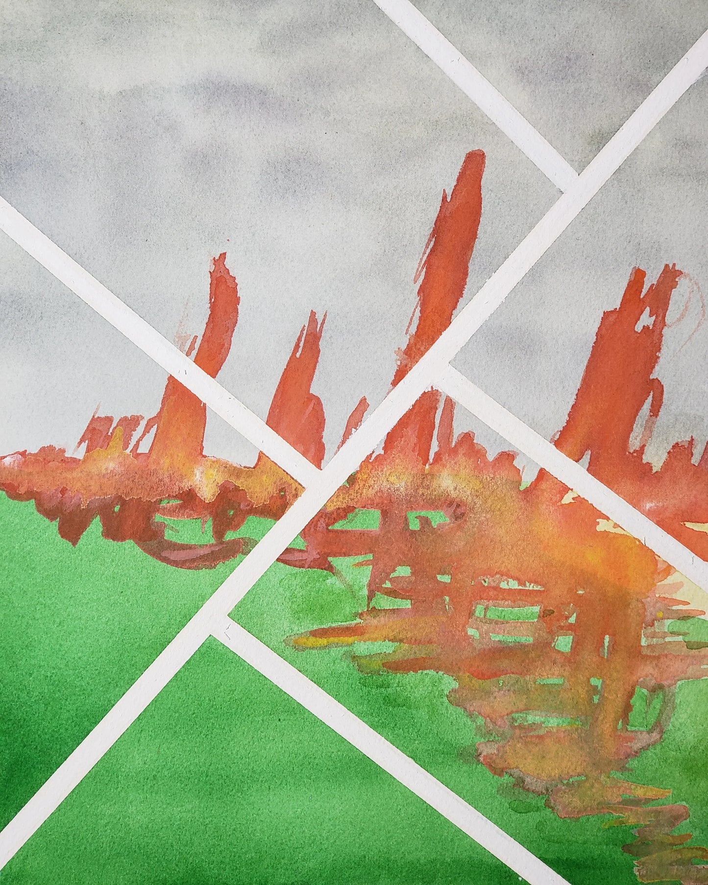 Abstract watercolor painting