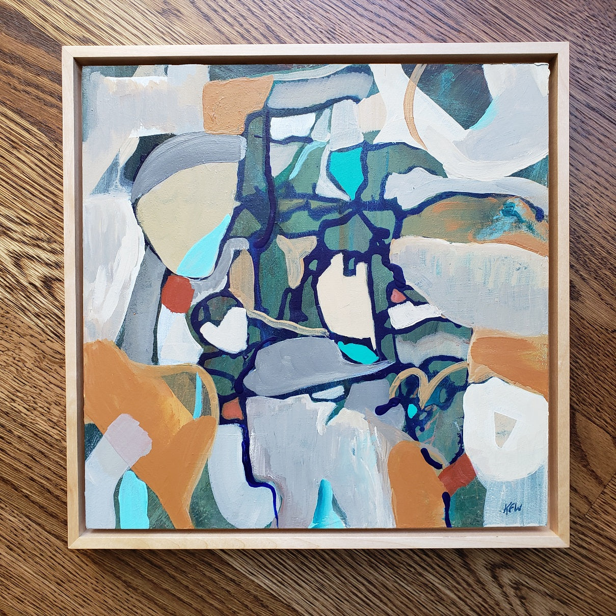 "Listening to Wilco" abstract original painting by Kasey Wanford