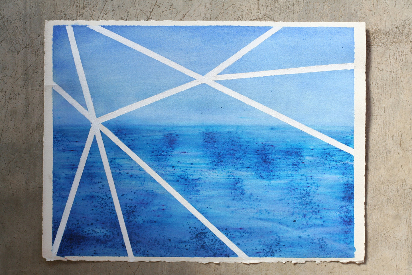Original Contemporary Watercolor by Kasey Wanford, 11x14, "Simple Life Simple Plans"