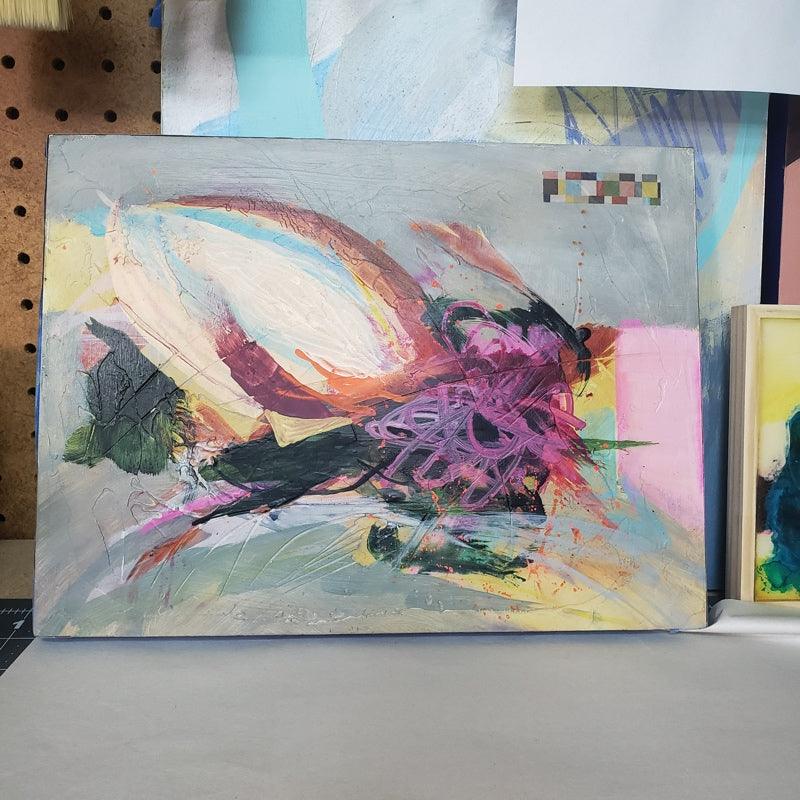 "Crash and Burnout" original painting by Kasey Wanford