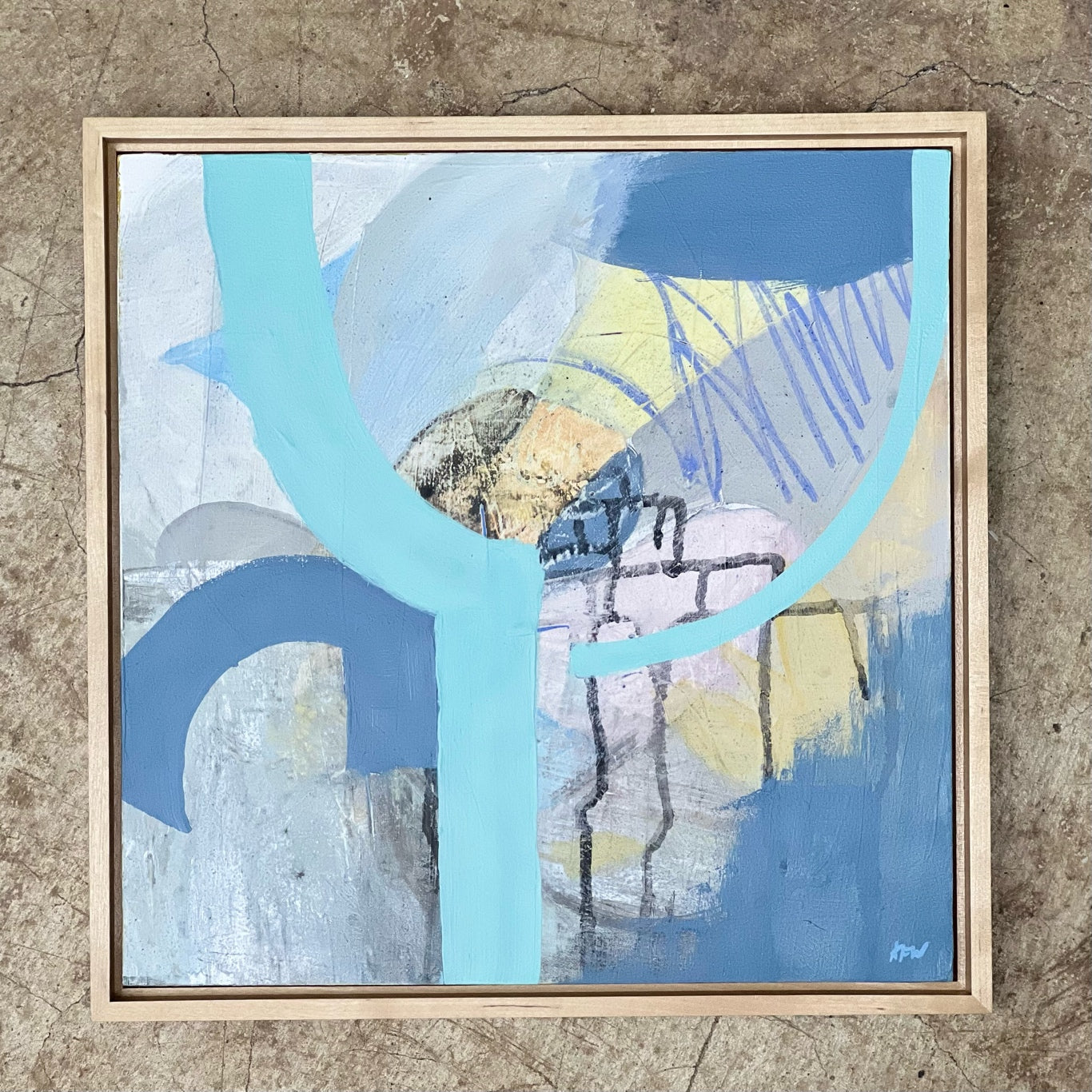 "Here for You" abstract original painting by Kasey Wanford