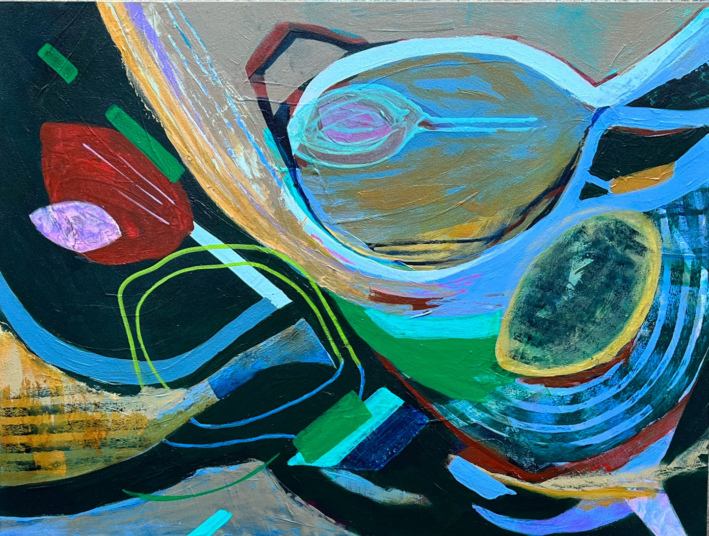 Mall Culture original abstract painting by Kasey Wanford