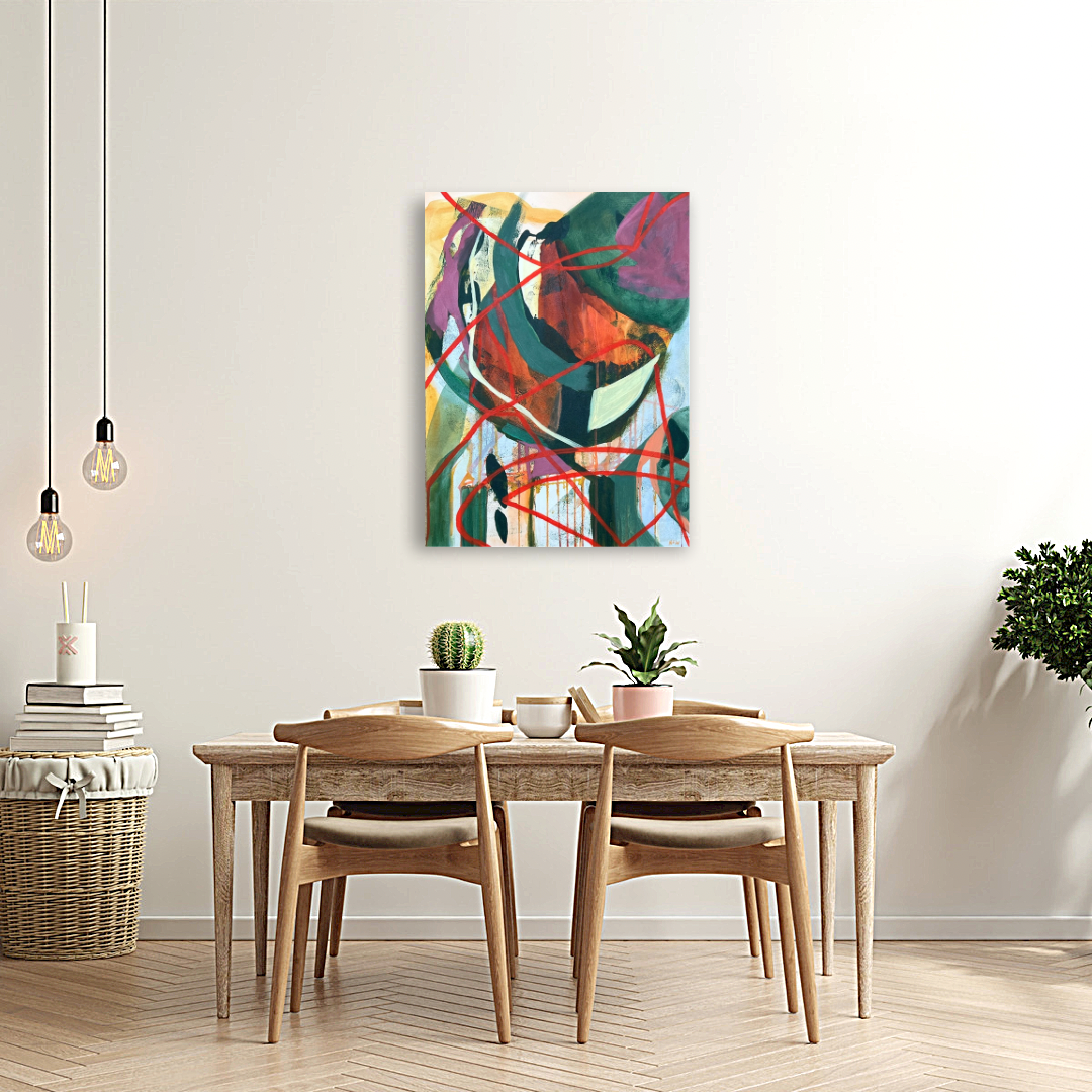 "Gordian Knot" original abstract painting by Kasey Wanford