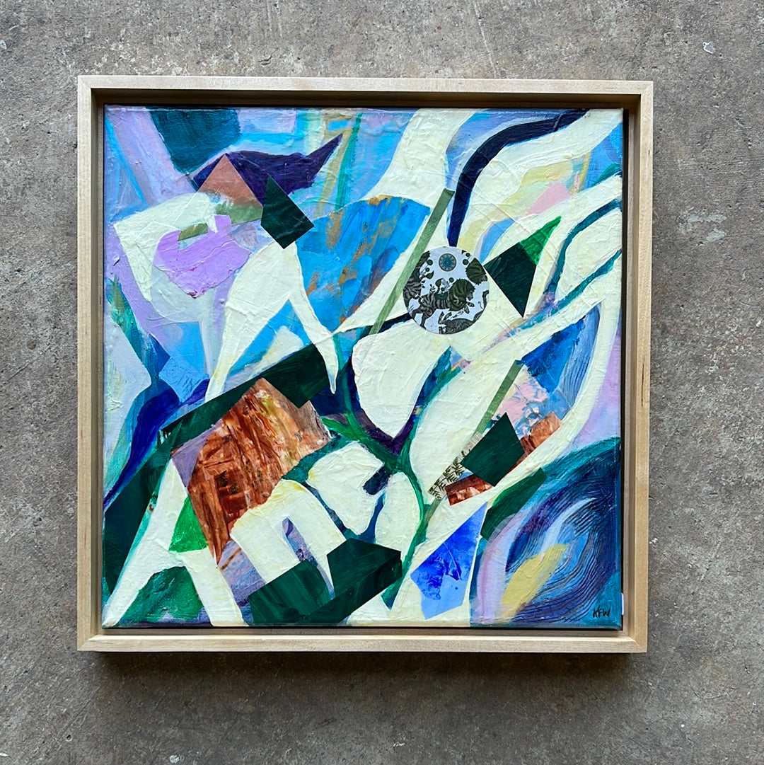 "Dancing Missiles" Original abstract painting by Kasey Wanford