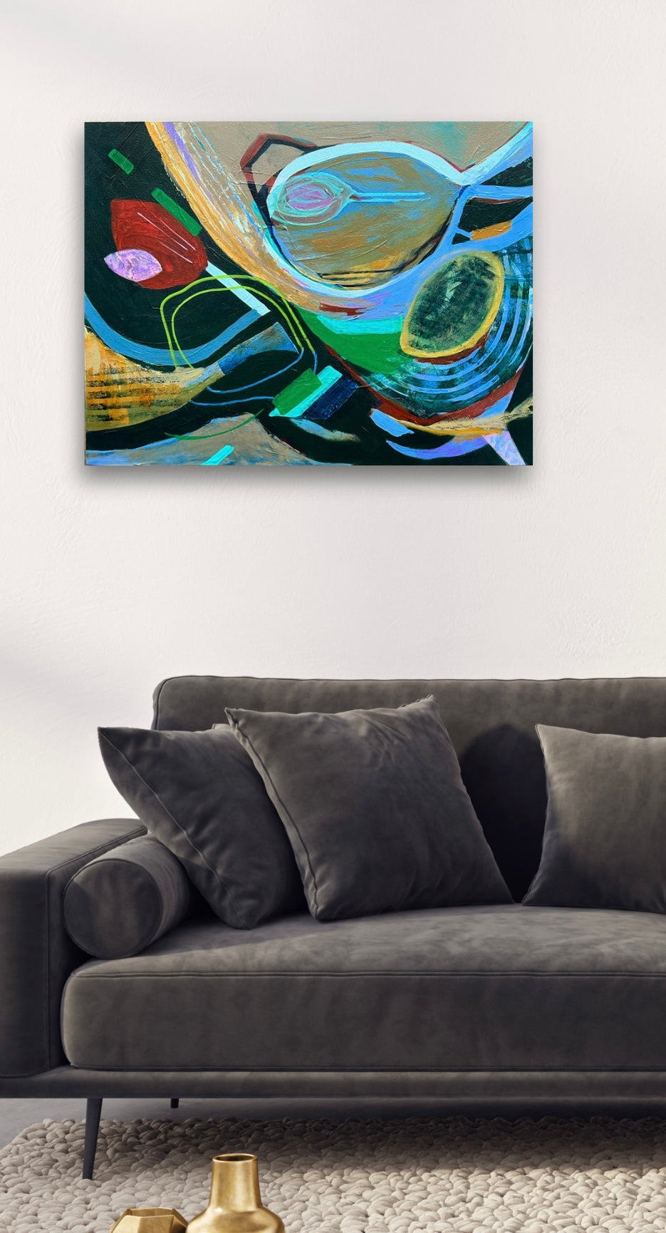 Mall Culture original abstract painting by Kasey Wanford