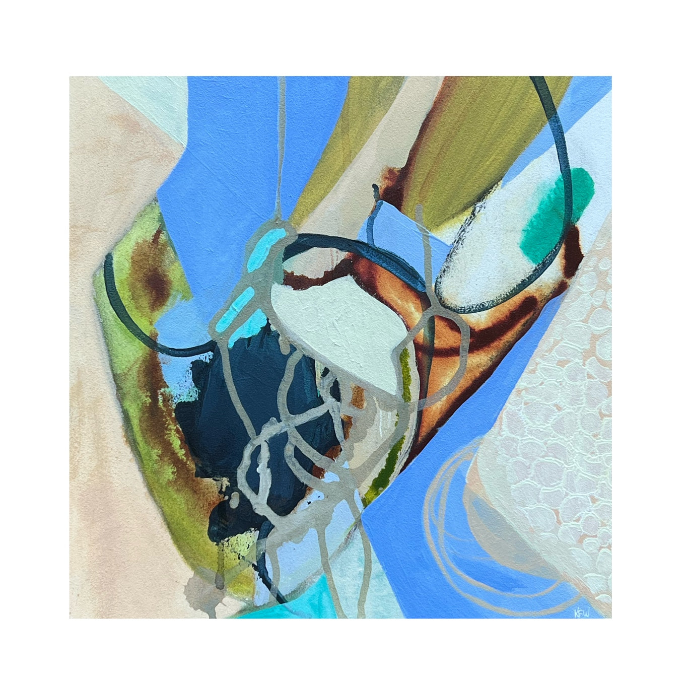 "Macrame" Original abstract painting by Kasey Wanford