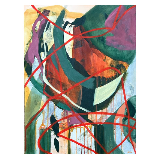 "Gordian Knot" original abstract painting by Kasey Wanford