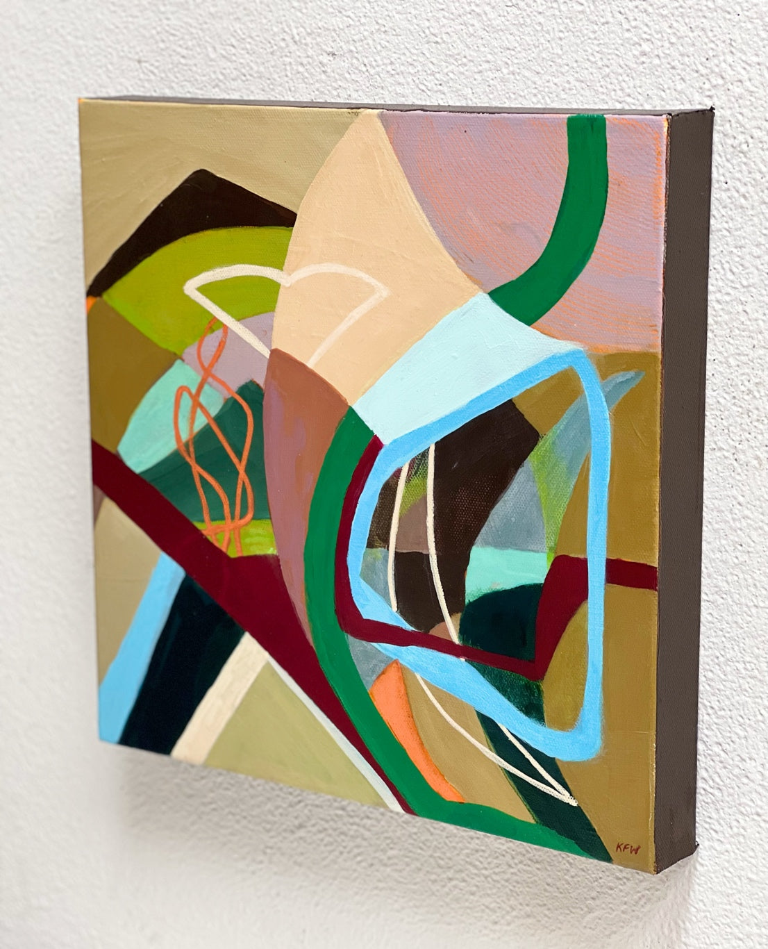 "Disaster Relief” original abstract painting by Kasey Wanford