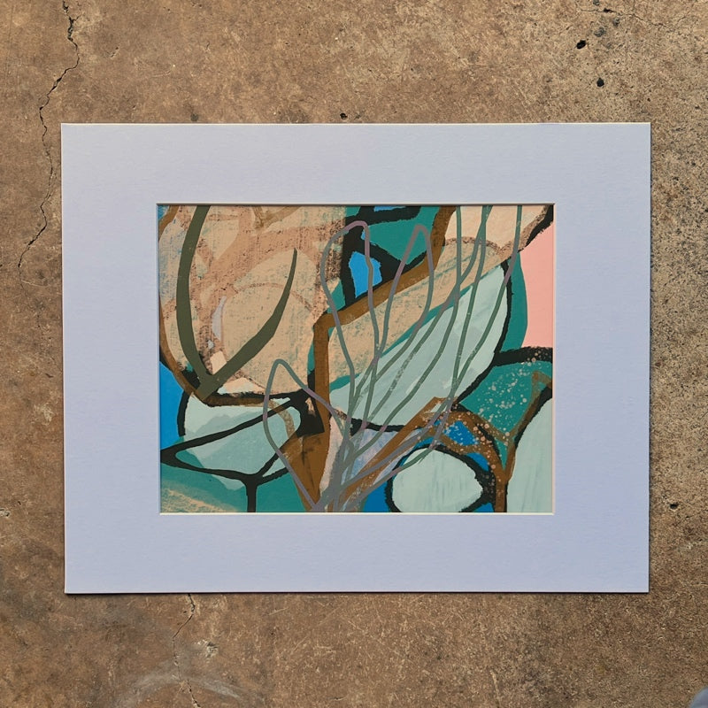 "Marine Life" abstract by Kasey Wanford. Signed and numbered print