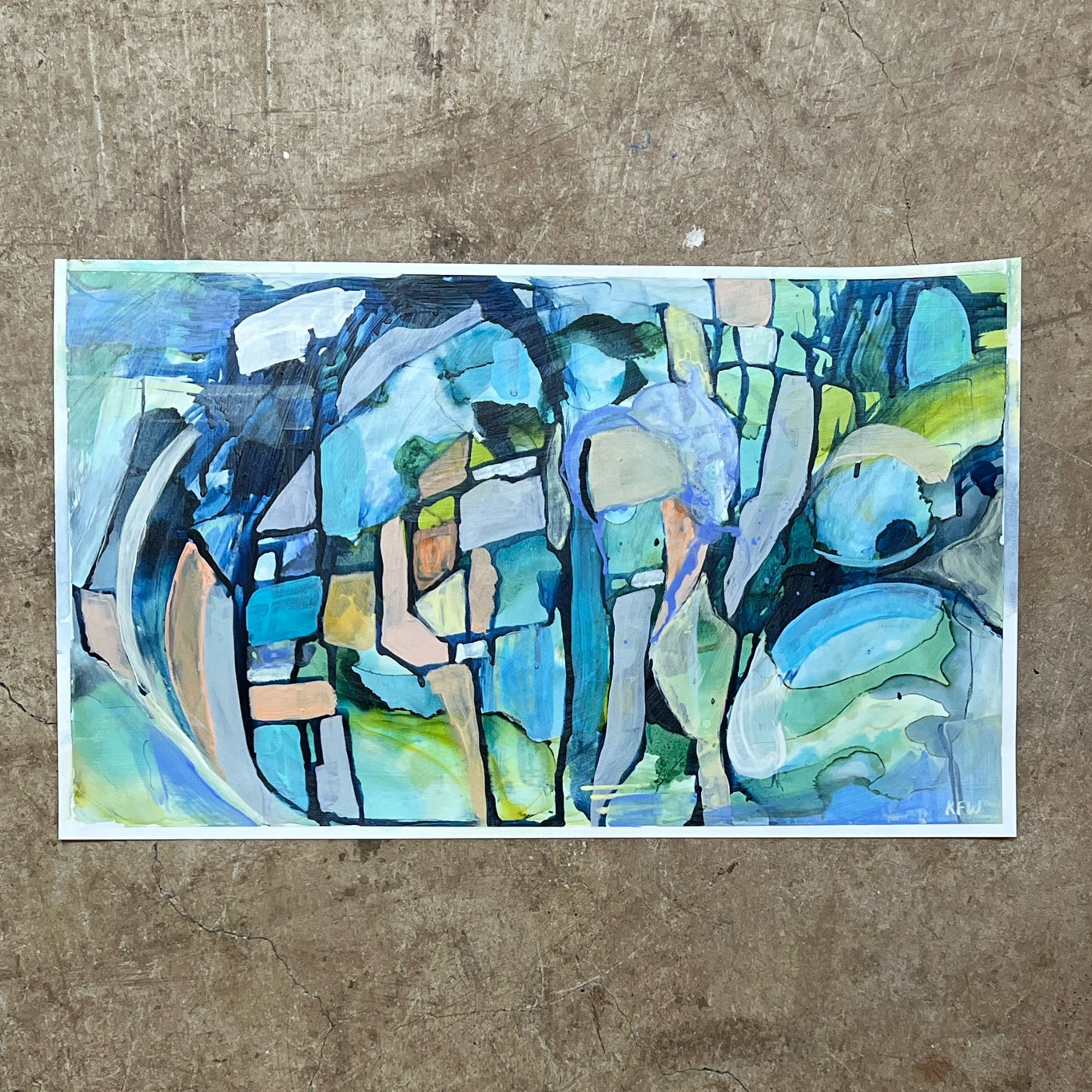 "Soft Landing in Dream Land" original painting by Kasey Wanford
