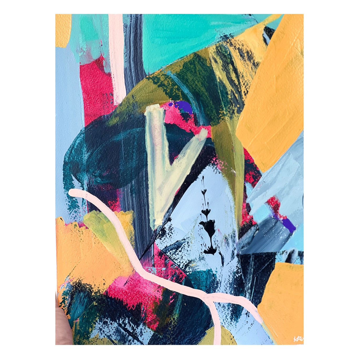 "Eighties Night I" original painting by Kasey Wanford