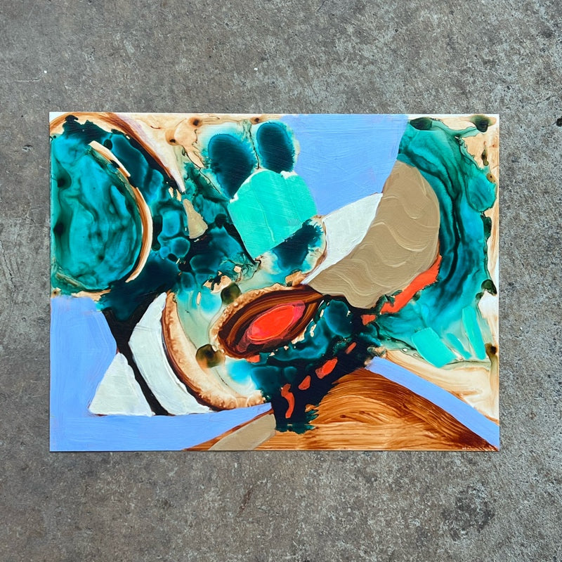 “Diving” an original painting by Kasey Wanford