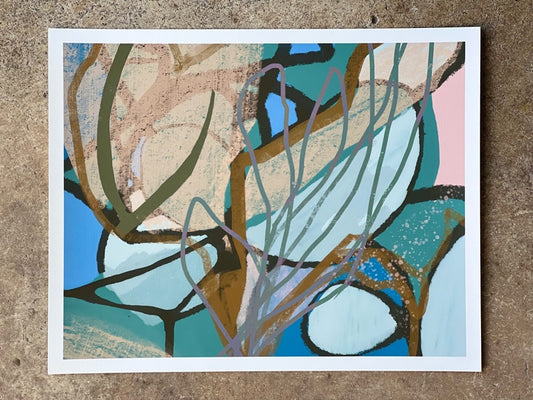 "Marine Life" abstract by Kasey Wanford. Signed and numbered print