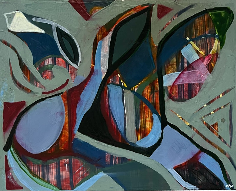“Green Avo" original painting by Kasey Wanford