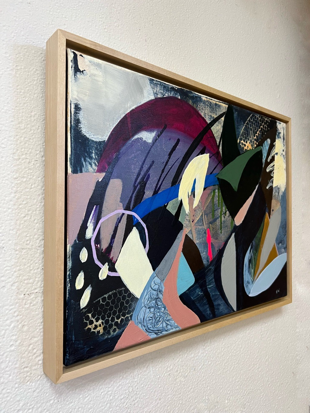 "Racking up the Reasons" Original Abstract Acrylic Painting on Canvas, 12x16