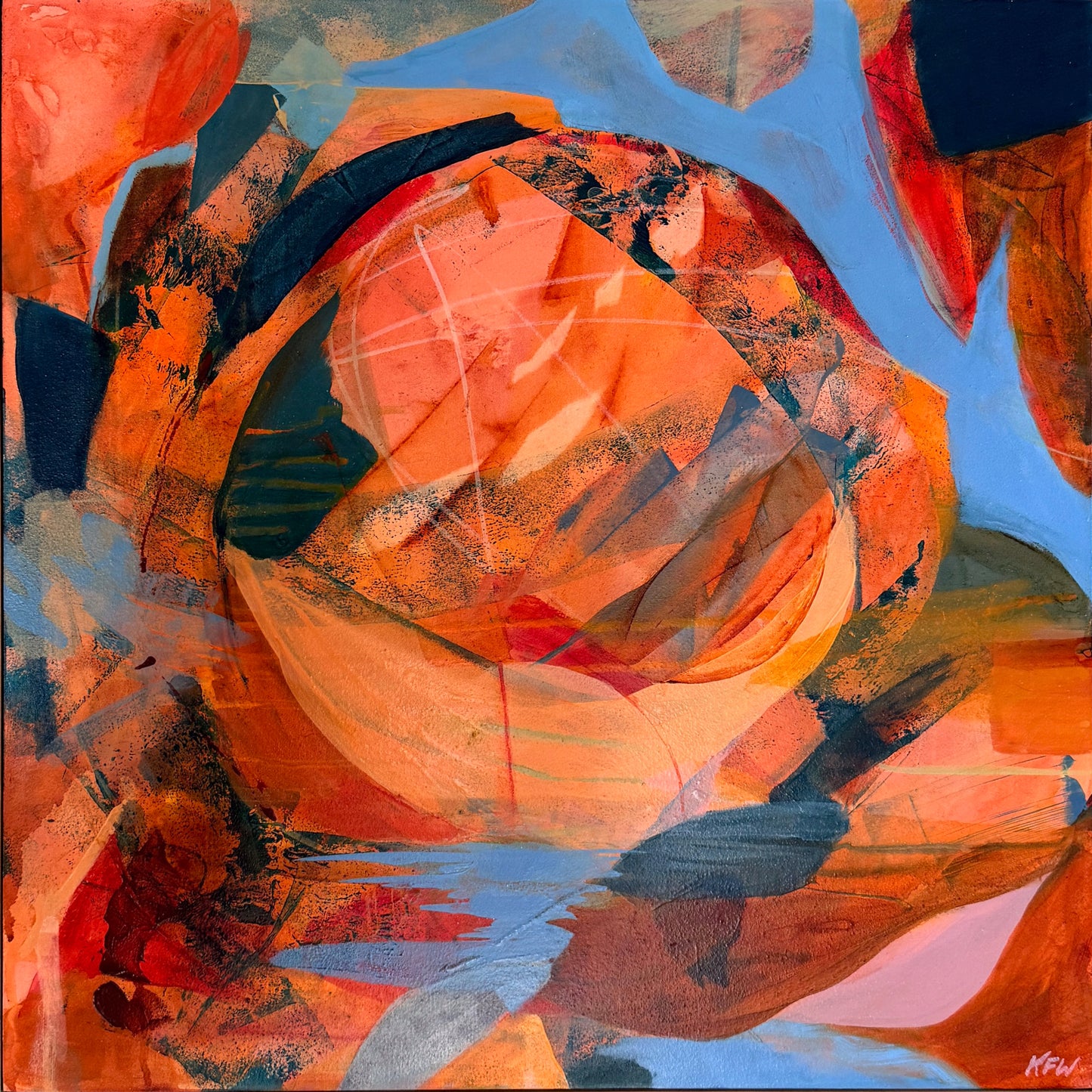 “Meridian” Original Abstract Painting by Kasey Wanford, 18x18
