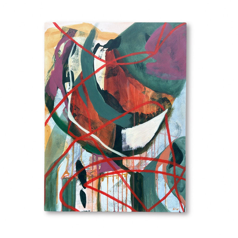 "Gordian Knot" original abstract painting by Kasey Wanford