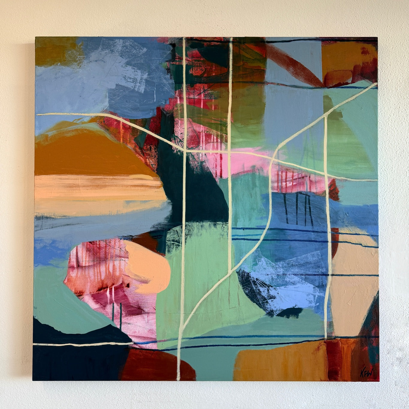 “Reminiscence” an original abstract painting by Kasey Wanford